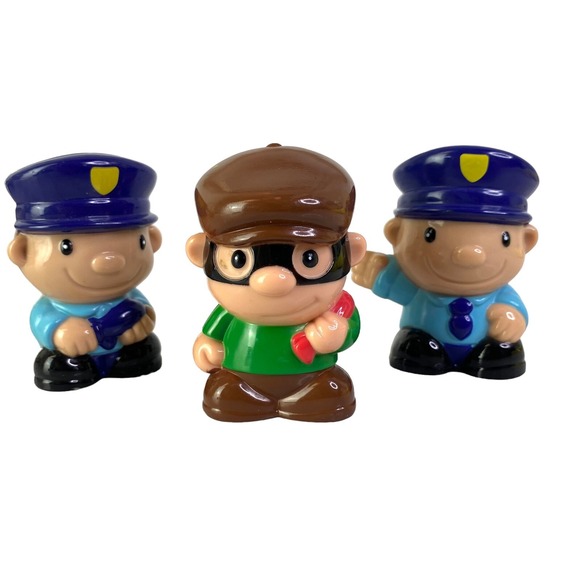 Police Thief Figures Lot of 3 Liberty Imports My First RC Driver Replacement Toy - Picture 1 of 6